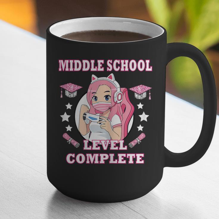 Middle School Level Complete Gaming Graduation Anime Girl Graphic Print Coffee Mug