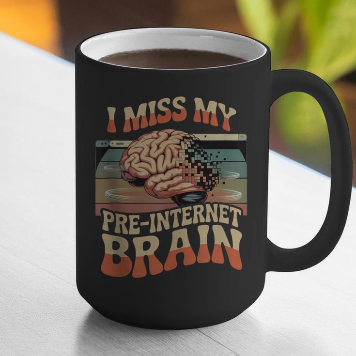 I Miss My Pre-Internet Brain Digital Nostalgia Retro Graphic Print Coffee Mug