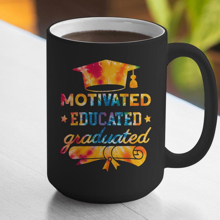 Motivated Educated Graduated Graduation Graphic Print Coffee Mug