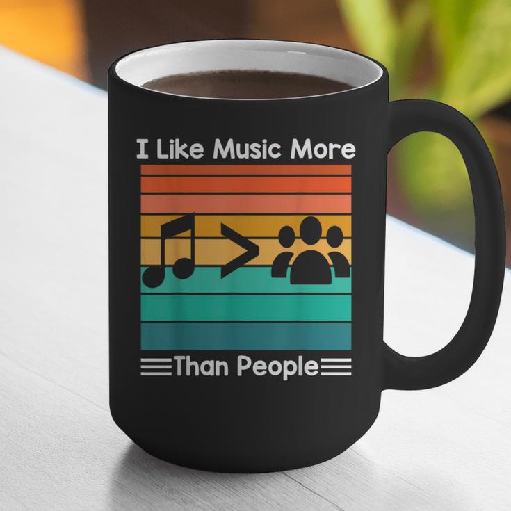 I Like Music More Than People Introvert Saying Quote Graphic Print Coffee Mug