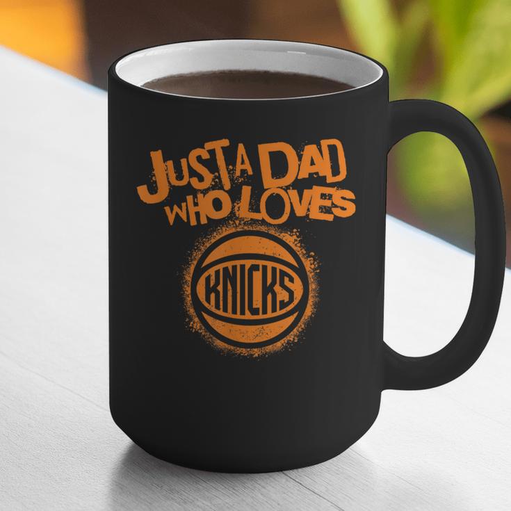 NBA New York Knicks Father's Day Just A Dad Who Loves Graphic Print Coffee Mug