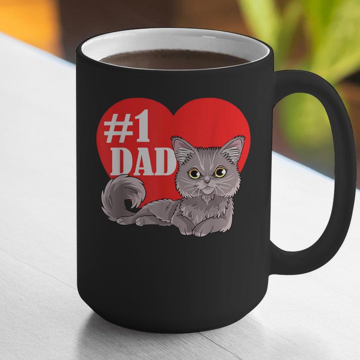 Nebelung Cat 1 Dad Father's Day Daddy Heart Decor For Men Women Kids Graphic Print Coffee Mug