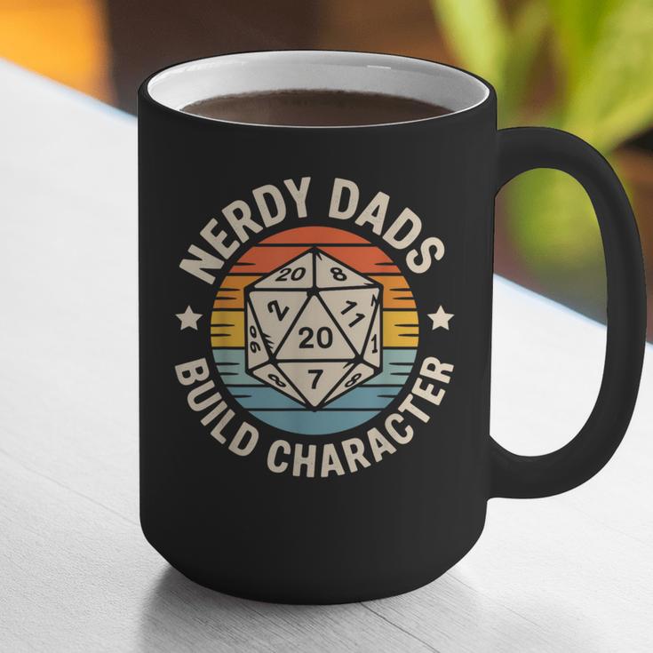 Nerdy Dads Build Character RPG Gaming Father's Day For Dad Graphic Print Coffee Mug