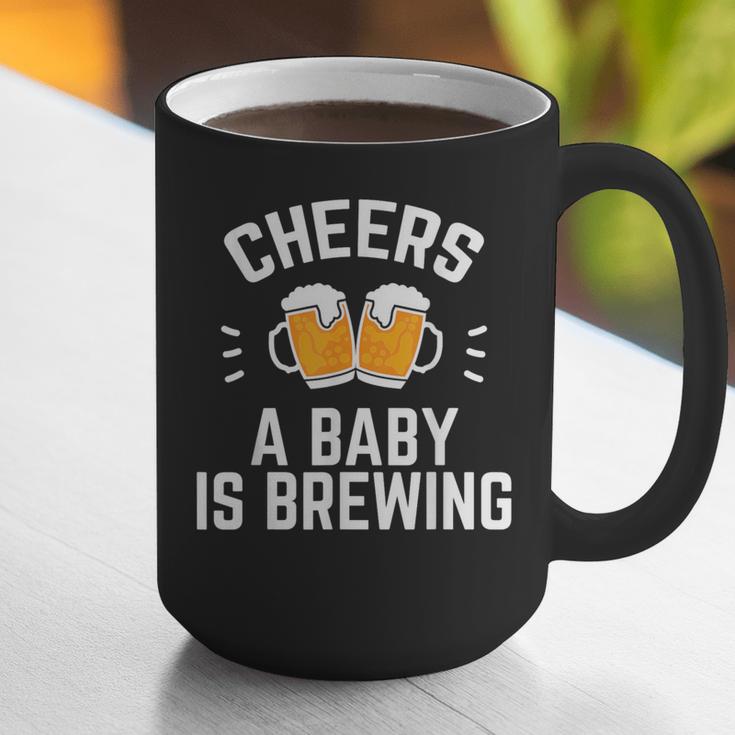 New Dad Baby Shower Cheers A Baby Is Brewing Graphic Print Coffee Mug