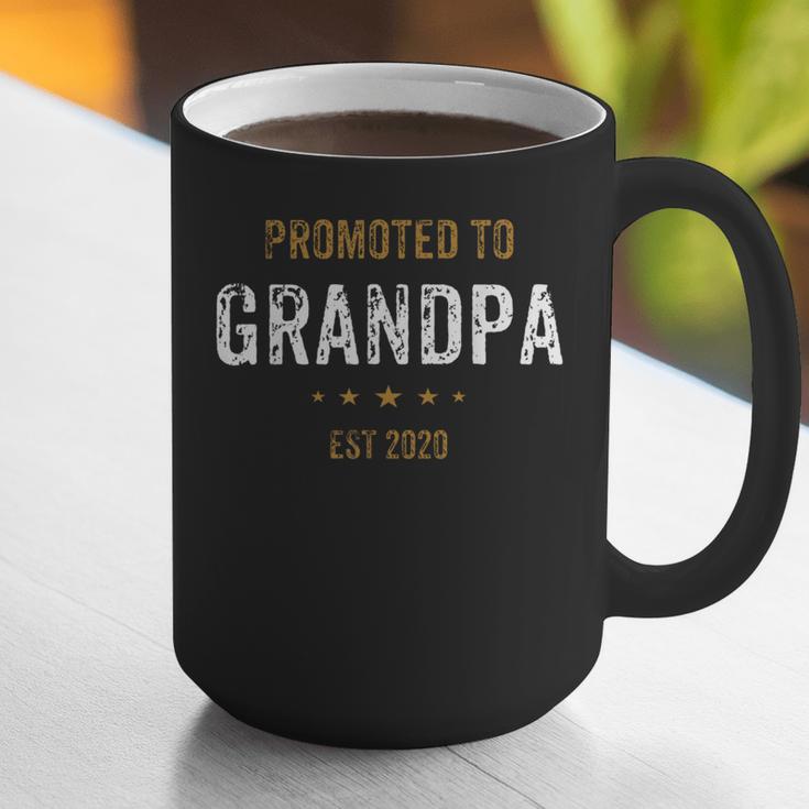 New For Dad Promoted To Grandpa Est 2020 Graphic Print Coffee Mug