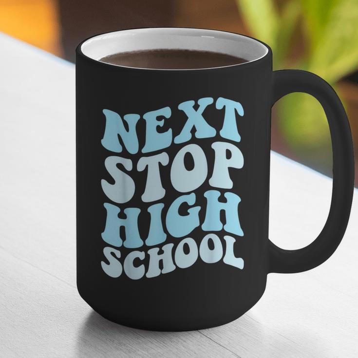 Next Stop High School Elementary School Graduation 2025 Graphic Print Coffee Mug