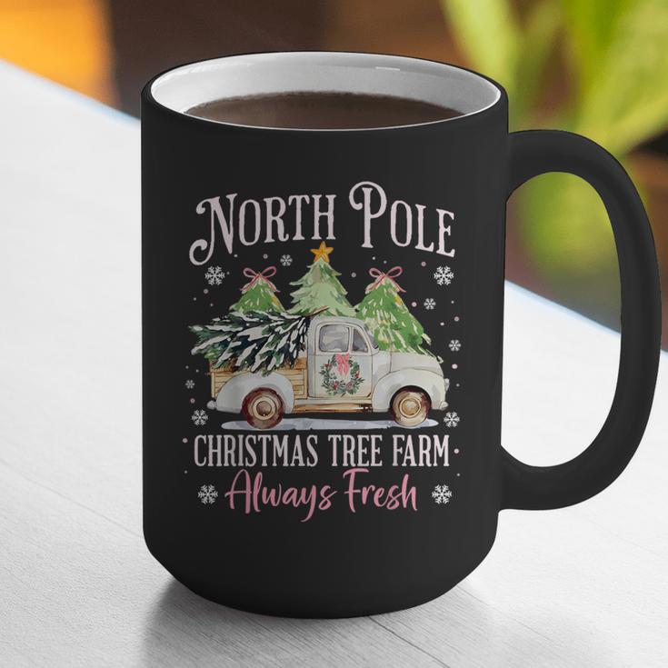 North Pole Tree Farm Merry Christmas Holiday Scene Nostalgia Graphic Print Coffee Mug North Pole Tree Farm Merry Christmas Holiday Scene Nostalgia Graphic Print Coffee Mug
