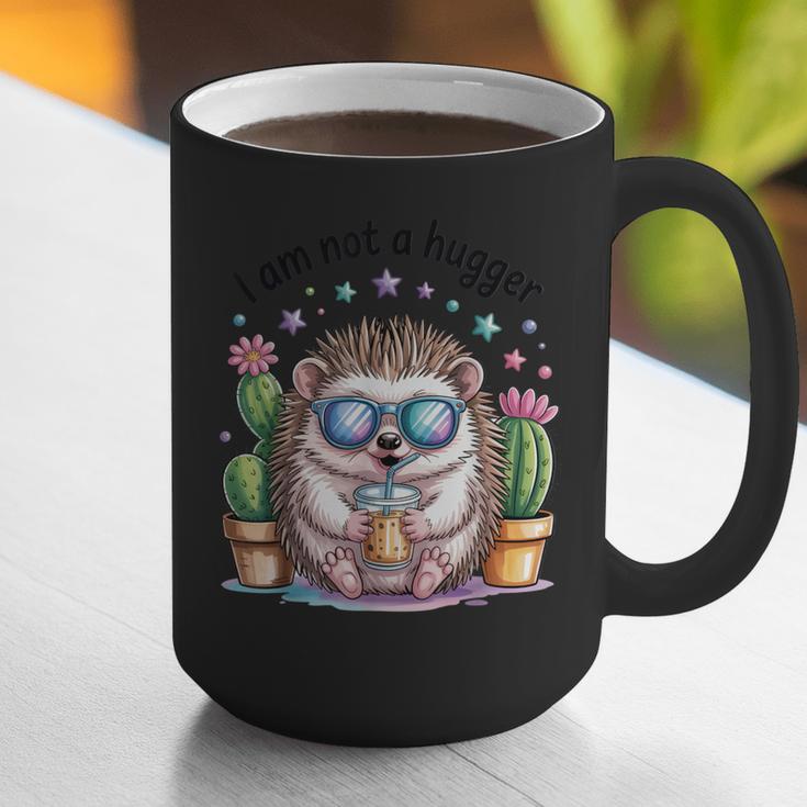 I Am Not a Hugger Introvert Hedgehog With Cactus Graphic Print Coffee Mug I Am Not a Hugger Introvert Hedgehog With Cactus Graphic Print Coffee Mug