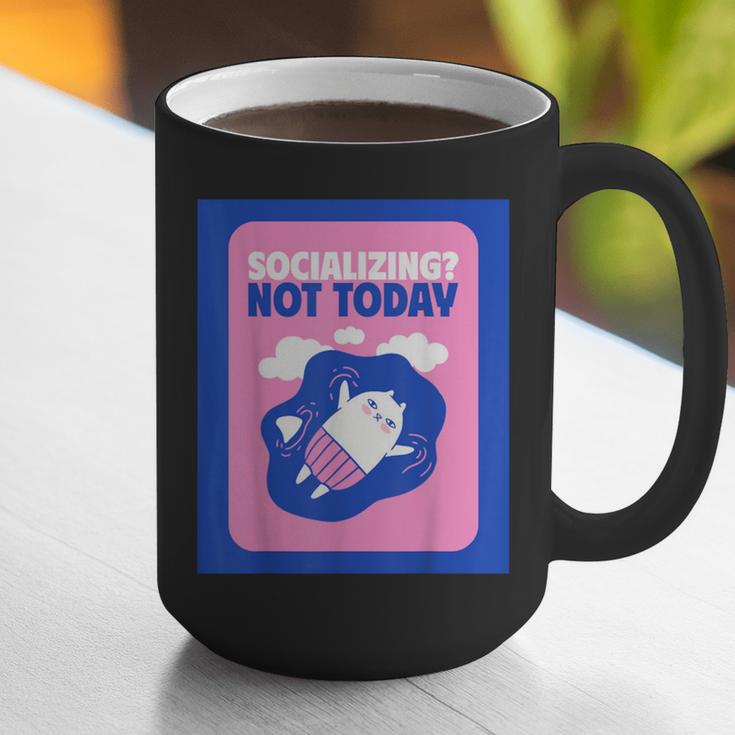 Not Today Cool Fun Cute Introvert Cat Character Graphic Print Coffee Mug Not Today Cool Fun Cute Introvert Cat Character Graphic Print Coffee Mug