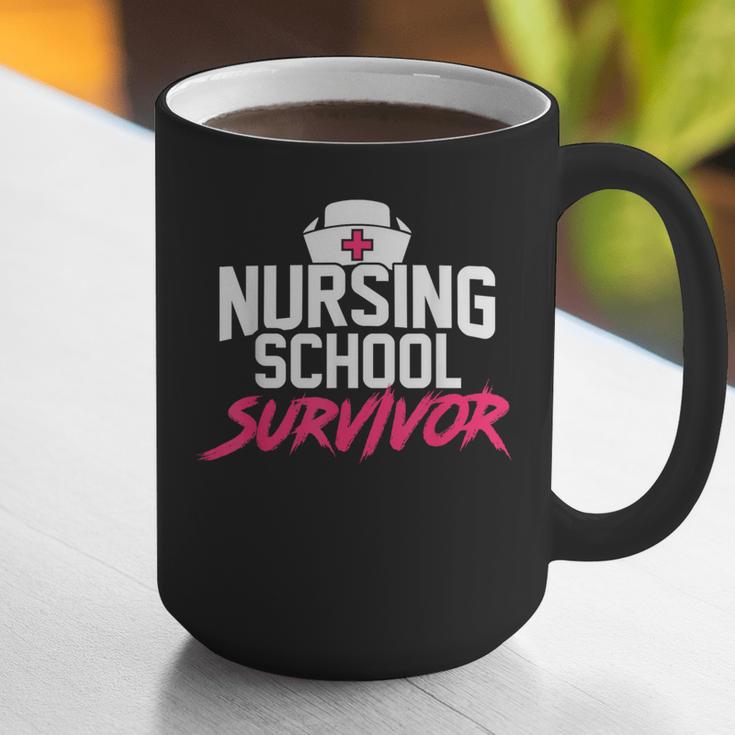Nursing School Survivor Shirt Graduation Party Tee Graphic Print Coffee Mug