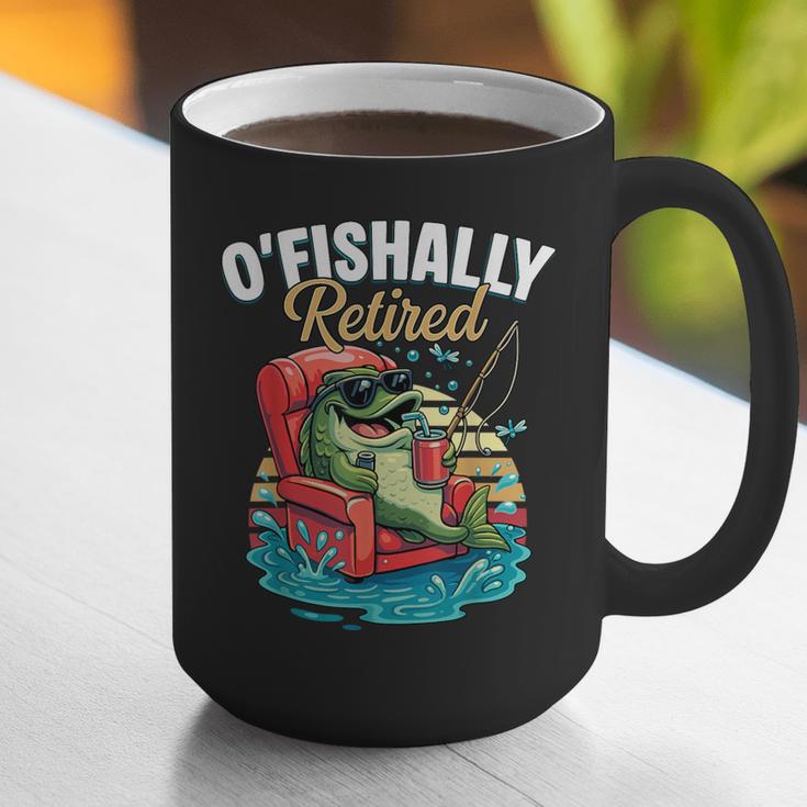 O'Fishally Retired Fishing Retirement Fisherman Dad Graphic Print Coffee Mug