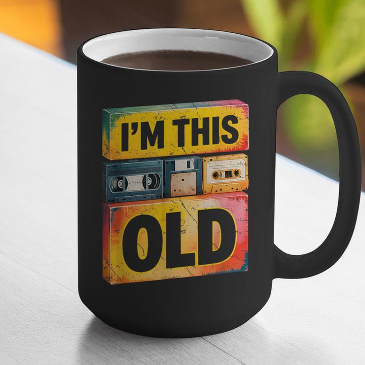 Im This Old Retro 80s 90s VHS Cassette Floppy Disk Nostalgia Graphic Print Coffee Mug