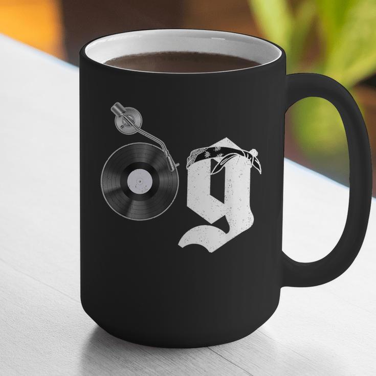 Old School Dad OG Hip Hop Head Vinyl Retro 80s90s Nostalgia Graphic Print Coffee Mug