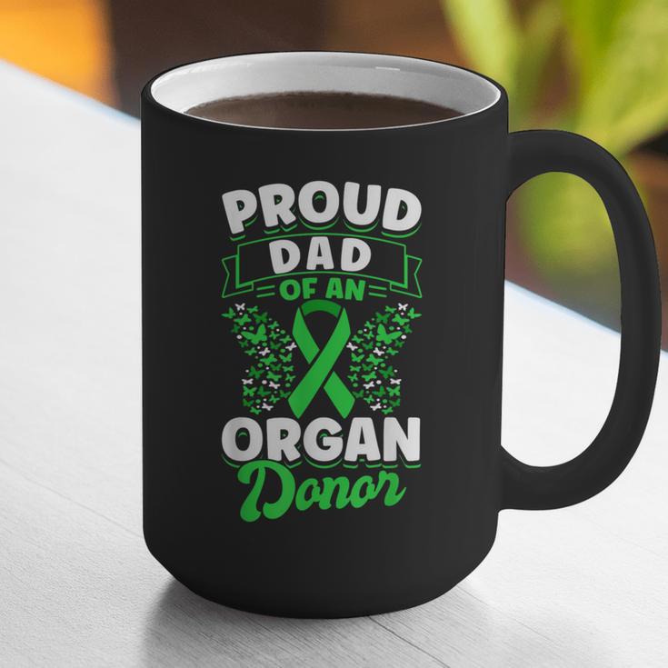 Organ Donation Green Ribbon Proud Dad Of An Organ Donor Graphic Print Coffee Mug