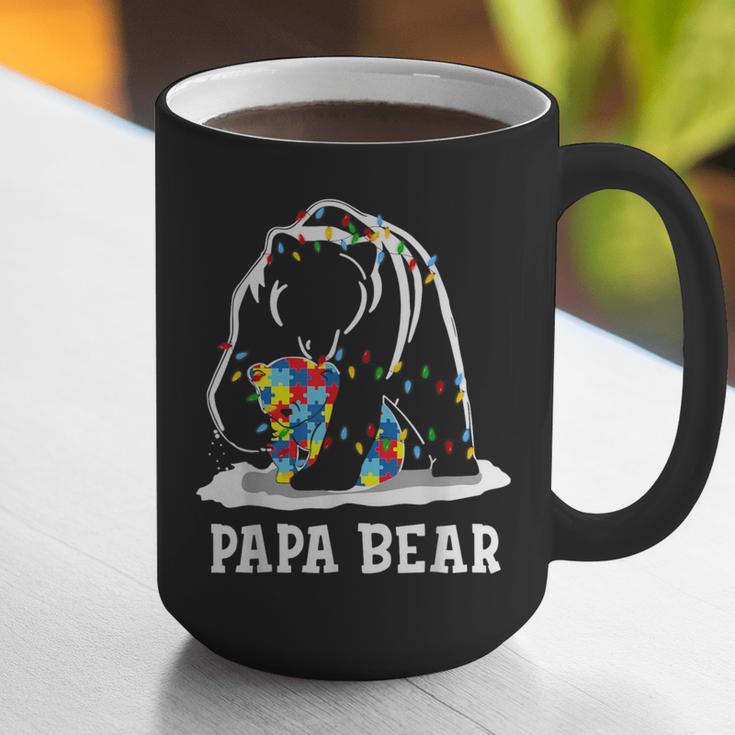 Papa Bear Autism Awareness Autism Matching Family Dad Graphic Print Coffee Mug