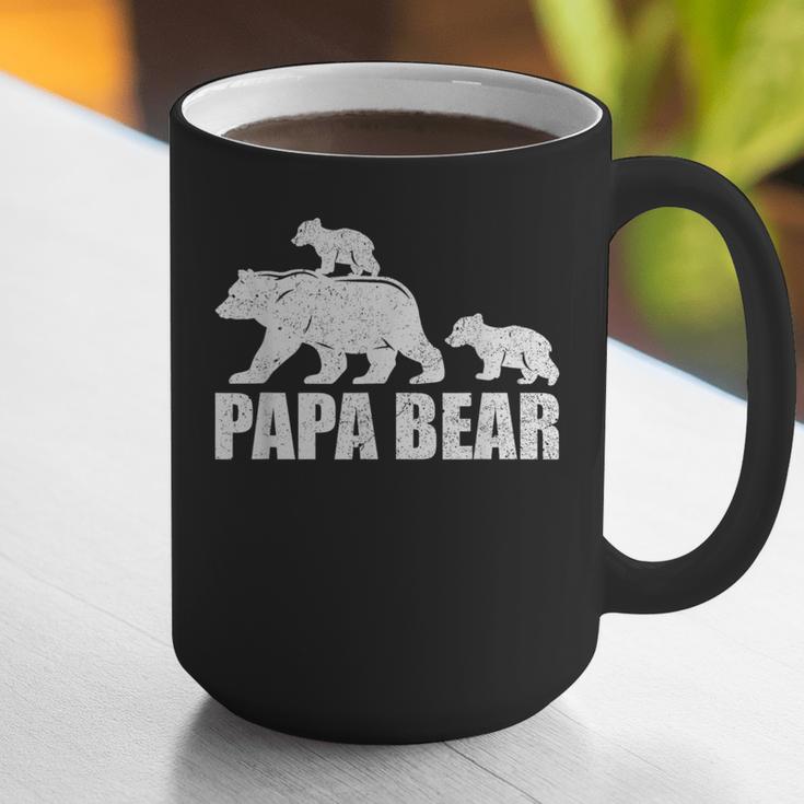 Papa Bear Two Cubs Shirt Daddy Bear Twin Tshirt Papa 2 Kids Graphic Print Coffee Mug