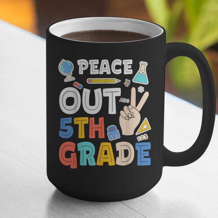 Peace Out 5th Grade Fifth Grade Graduation T-Shirt Graphic Print Coffee Mug