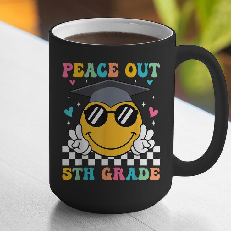 Peace Out 5th Grade Graduation Last Day Of School Graphic Print Coffee Mug