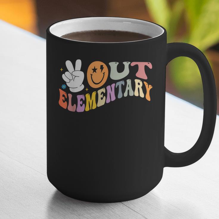 Peace Out Elementary Graduation Graduate Class Of 2025 Graphic Print Coffee Mug