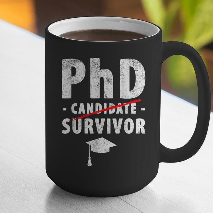 PhD Candidate Survivor PhD Graduation Graphic Print Coffee Mug