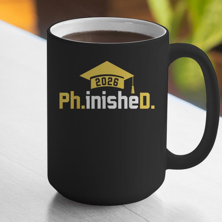 PhD Finished PhinisheD Class Of 2026 Phd Graduation Graphic Print Coffee Mug