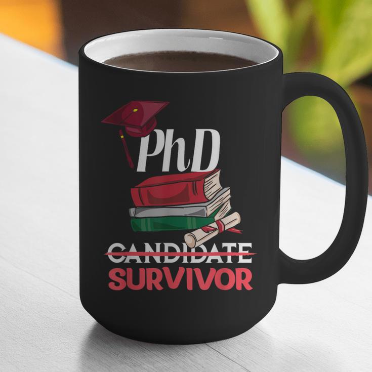 PhD PhD Graduation Gifts PhD Survivor T-Shirt Graphic Print Coffee Mug