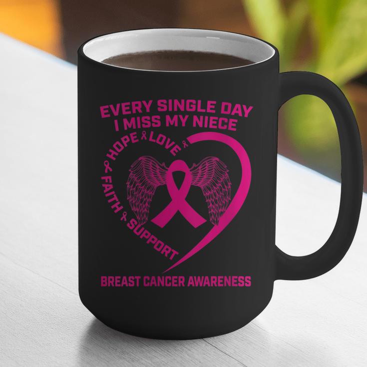 Pink Ribbon In Memory Of My Niece Breast Cancer Awareness Graphic Print Coffee Mug Pink Ribbon In Memory Of My Niece Breast Cancer Awareness Graphic Print Coffee Mug