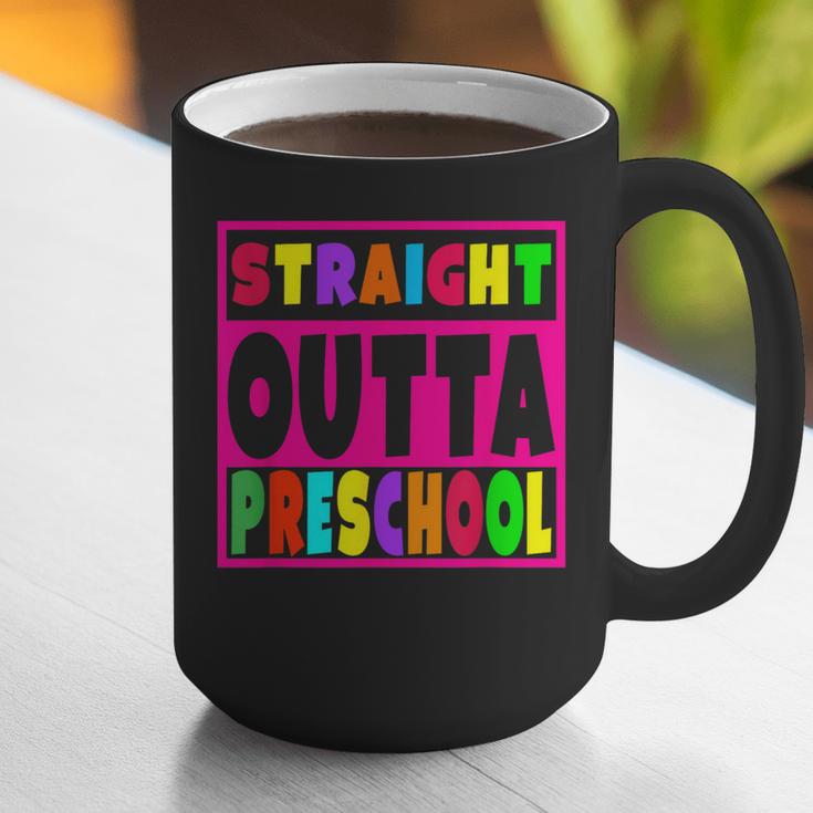 Pink STRAIGHT OUTTA Preschool PRE-K Graduation Graphic Print Coffee Mug