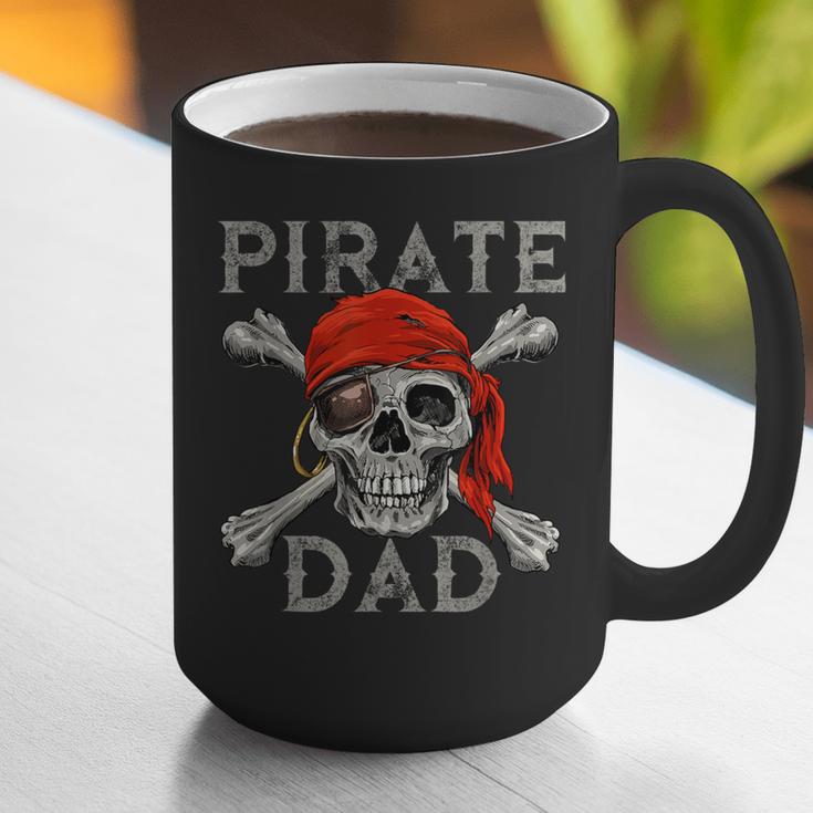 Pirate Dad Shirt Jolly Roger Crossbones Skull Halloween Graphic Print Coffee Mug