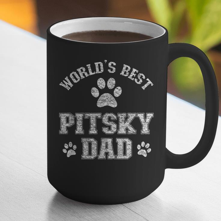 Pitsky Dog Dad World's Best Pitsky Daddy Men Women Girls Kids Graphic Print Coffee Mug