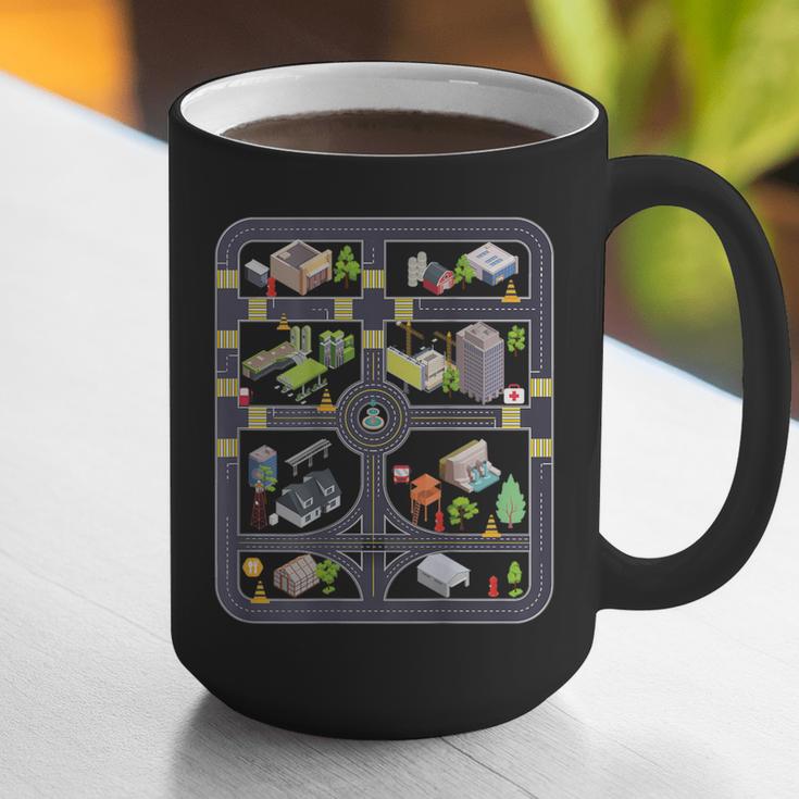 Play Cars On Dad's Back Mom's Back City Map BACK PRINT ONLY Graphic Print Coffee Mug