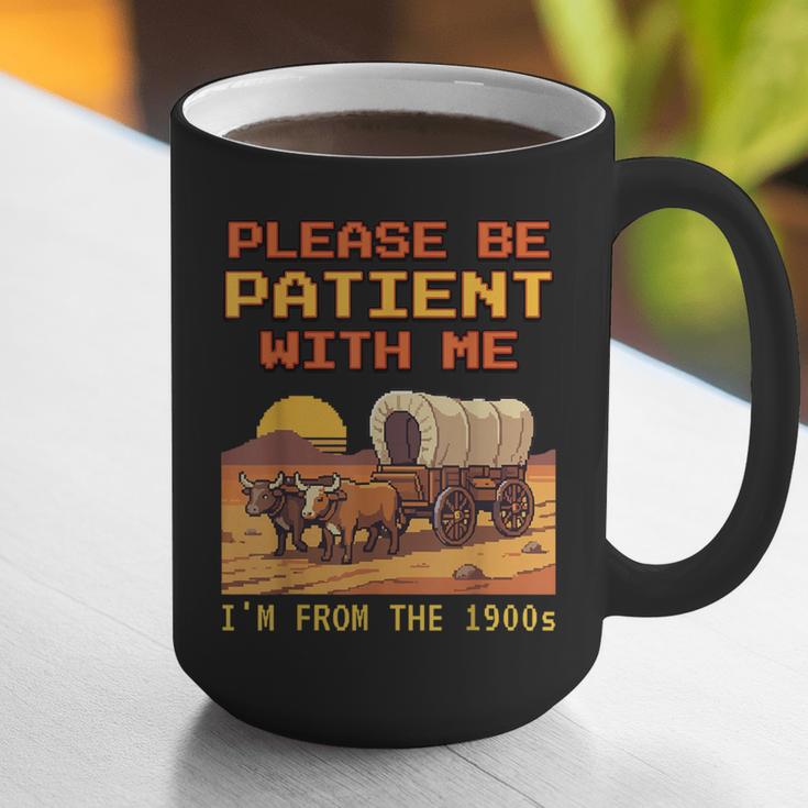 Please Be Patient I'm From The 1900s Retro Pixel Art Graphic Print Coffee Mug
