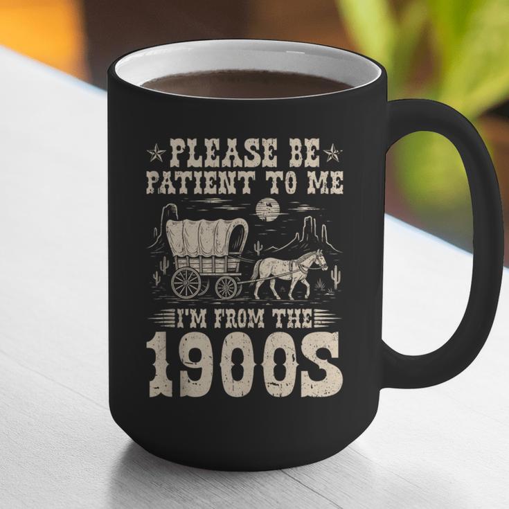 Please Be Patient To Me I'm From The 1900s Wild West Vintage Graphic Print Coffee Mug