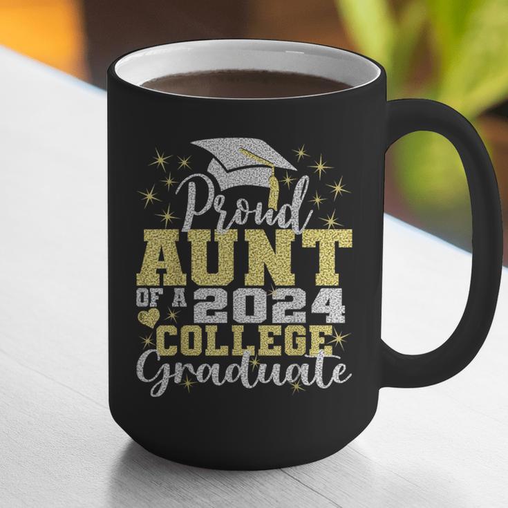 Proud Aunt Of 2024 College Graduate Family 24 Graduation Graphic Print Coffee Mug