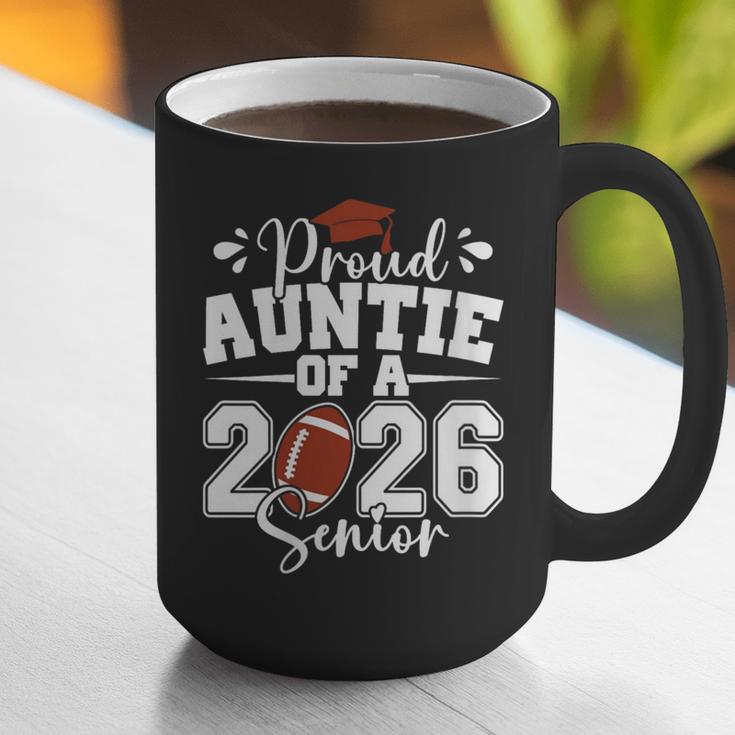Proud Auntie Of A 2026 Senior Football Graduation Family Graphic Print Coffee Mug