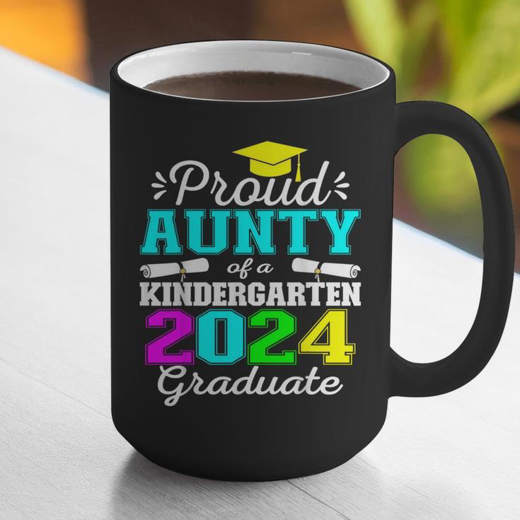 Proud Aunty Of Kindergarten Graduate 2024 Graduation Aunty Graphic Print Coffee Mug