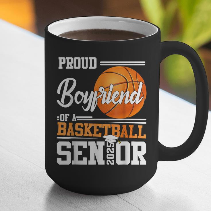 Proud Boyfriend Of A 2025 Senior Graduation Basketball Graphic Print Coffee Mug