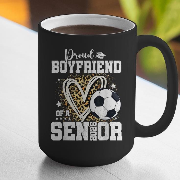 Proud Boyfriend Of A 2026 Senior Soccer Graduation Leopard Graphic Print Coffee Mug