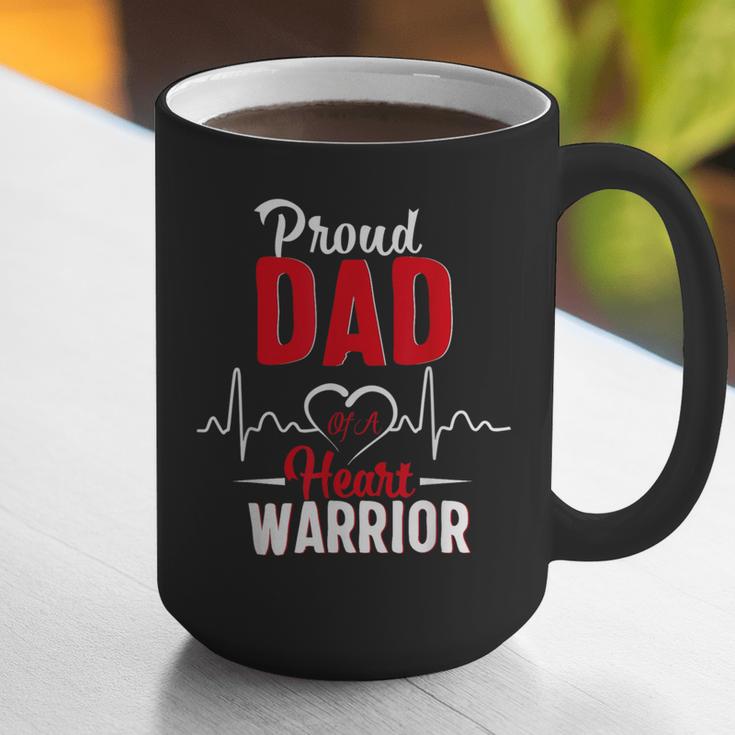 Proud Dad Of a Heart Warrior CHD Awareness Shirt Gift Graphic Print Coffee Mug