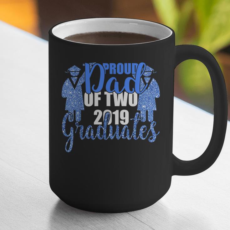 Proud Dad Of Two 2019 Graduates Twin Papa Graduation Graphic Print Coffee Mug