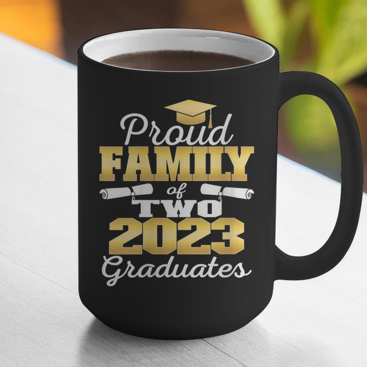 Proud Family Of Two 2023 Graduate Class 2023 Graduation Graphic Print Coffee Mug