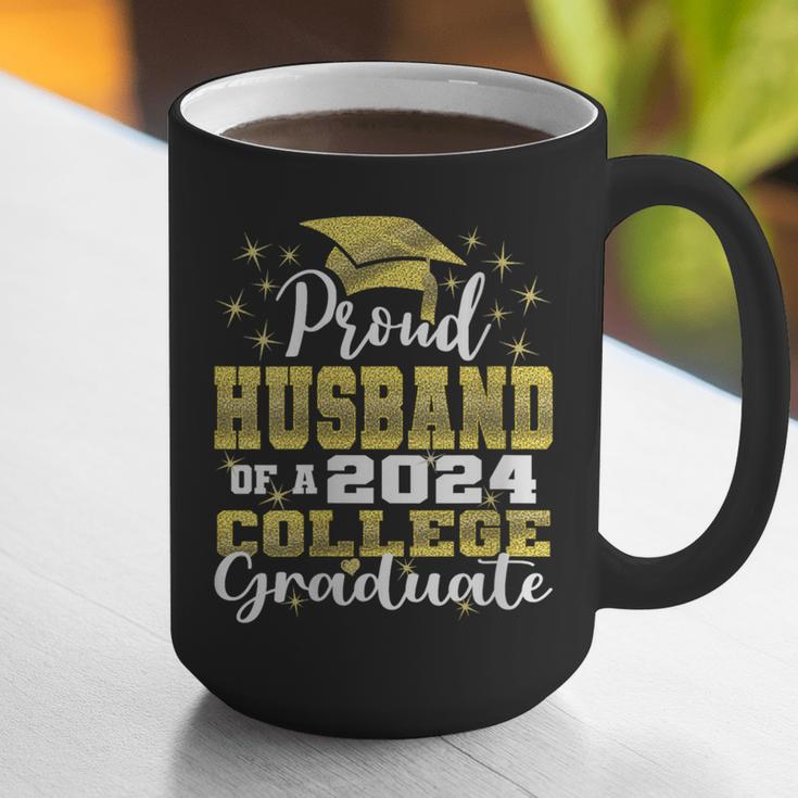 Proud Husband Of 2024 College Graduate Family 24 Graduation Graphic Print Coffee Mug