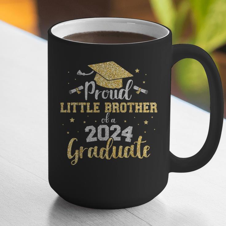 Proud Little Brother Class 2024 Graduate Senior Graduation Graphic Print Coffee Mug