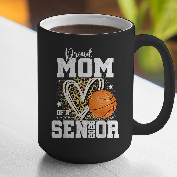 Proud Mom Of A 2026 Senior Basketball Graduation Leopard Graphic Print Coffee Mug