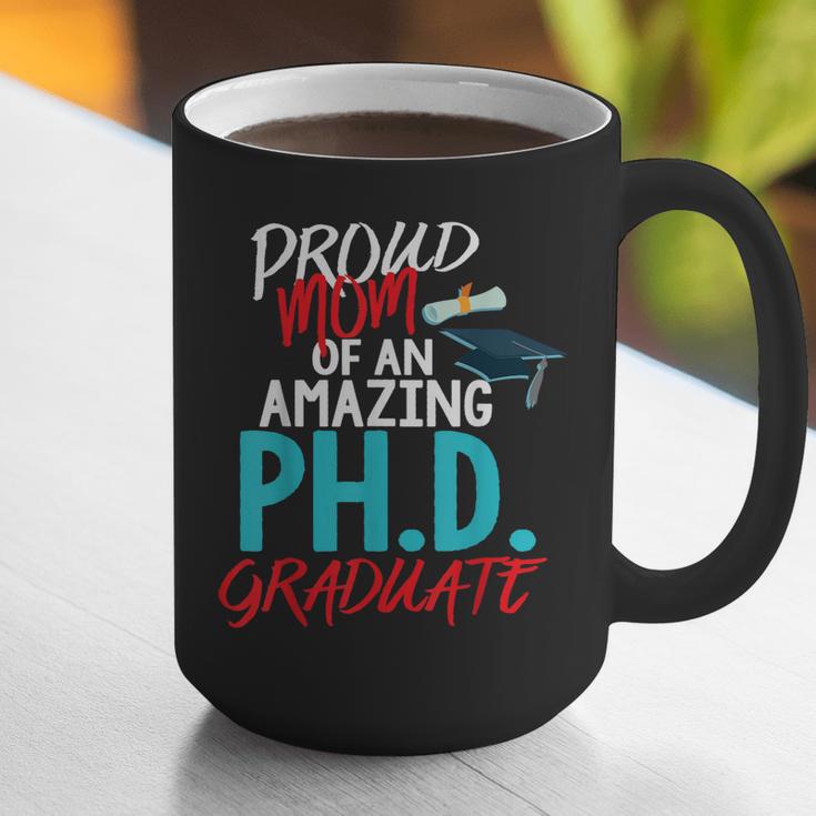 Proud Mom PhD Doctoral Graduation Doctorate Degree Graphic Print Coffee Mug