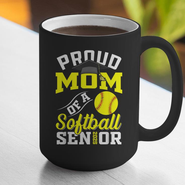Proud Mom Of a Softball Senior Class Of 2025 Graduation Graphic Print Coffee Mug