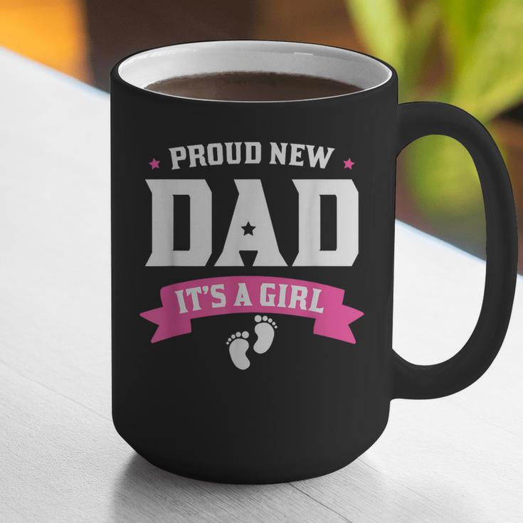 Proud New Dad Its A Girl Baby Gender Announcement Graphic Print Coffee Mug