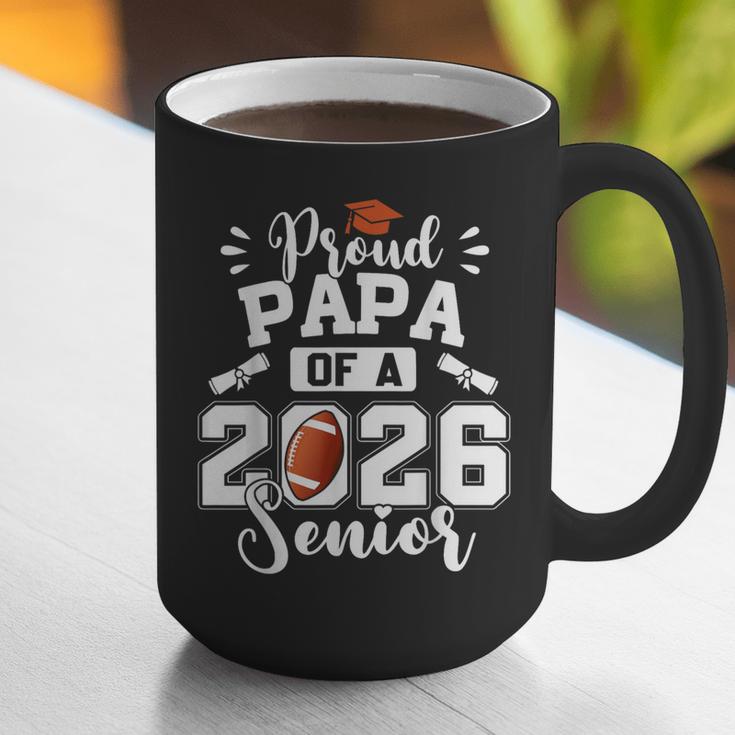 Proud Papa Of A 2026 Senior Football Graduation Dad Graphic Print Coffee Mug