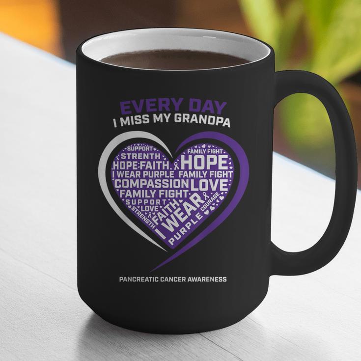 Purple In Memory Of My Grandpa Pancreatic Cancer Awareness Graphic Print Coffee Mug