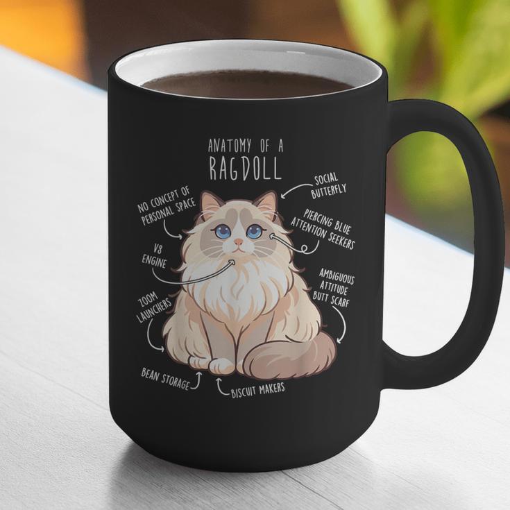 Ragdoll Cat Anatomy Cute Pet Mom Dad Cream Bicolor Graphic Print Coffee Mug